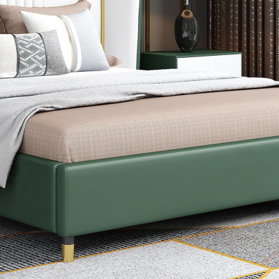 Designer upholstery double bed beds bed bedroom textile double bed leather