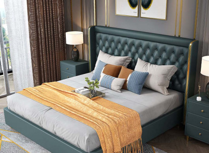 Classic bed double bed beds wood decor country house style genuine wood