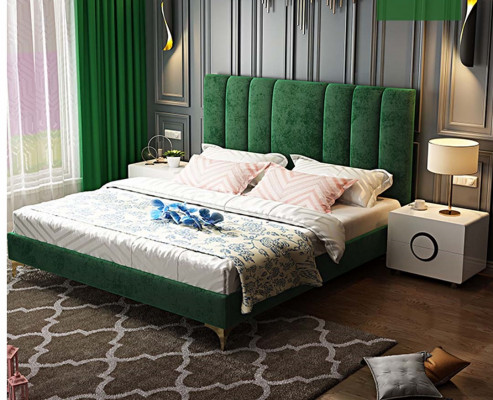 Luxury bedroom furniture complete 3-piece set bed 2x bedside tables modern