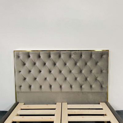 Classic English style bed double textile Chesterfield beds 180x200cm