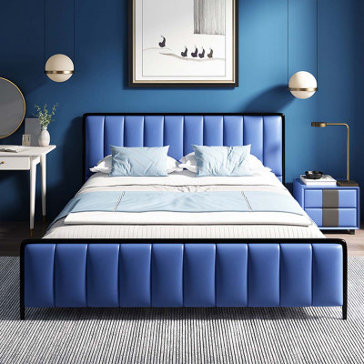 Design double bed leather bed beds bed leather bedroom upholstery marriage 180x200