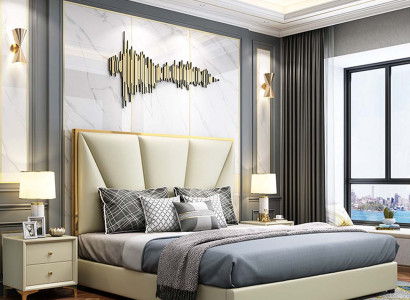 Bed Bedroom Set Design Furniture Luxury Decor Beds 2x Bedside Table 3-piece