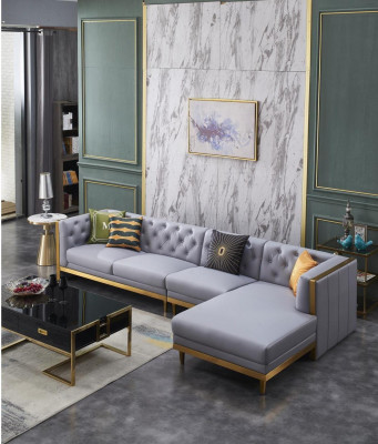 Corner sofa couch leather sofa living room set luxury furniture L shape