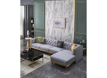 Corner sofa couch leather sofa living room set luxury furniture L shape