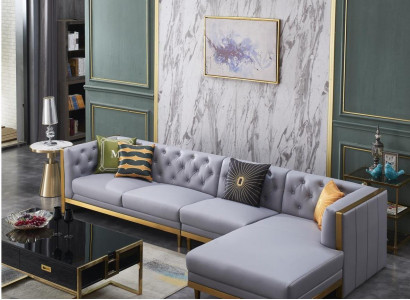 Corner sofa couch leather sofa living room set luxury furniture L shape