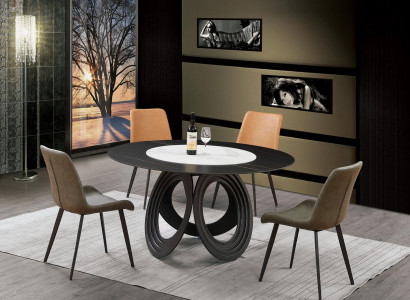 Complete set dining table 4x chairs dining room set dining group wooden table