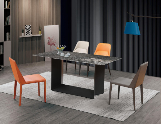 High-quality table luxury tables dining room furniture column base marble
