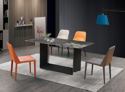 High-quality table luxury tables dining room furniture column base marble