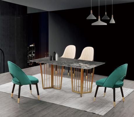 Complete set dining table with 4 chairs dining room dining group table