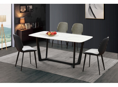 Column table luxury tables dining room furniture complete set 5 pieces.