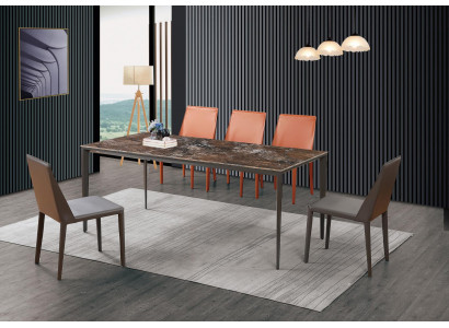 Luxury Dining Table - Table Dining Room Furniture Metal Marble Look Design Table