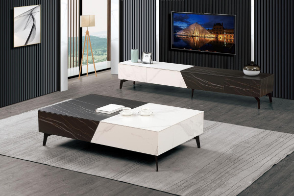 Wooden table coffee table side table sofa design living room high gloss 130x80