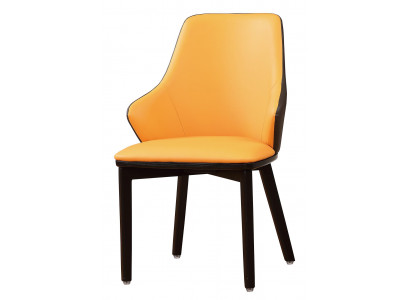 Dining Room 1x Chair Set Seat Genuine Chairs Upholstered Lean Designer Wood Armchair