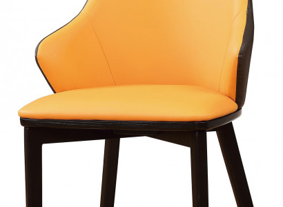 Dining Room 1x Chair Set Seat Genuine Chairs Upholstered Lean Designer Wood Armchair