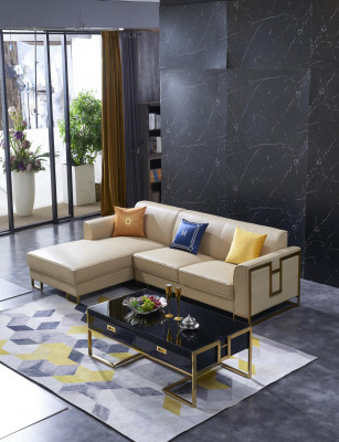 Sofa corner sofa L shape armchair coffee table stool corner sofa upholstery 2-piece new