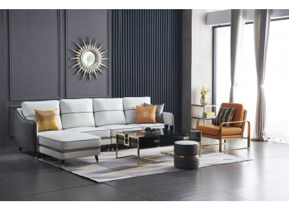 Modern sofa corner sofa L shape coffee table stool corner sofa upholstered stool