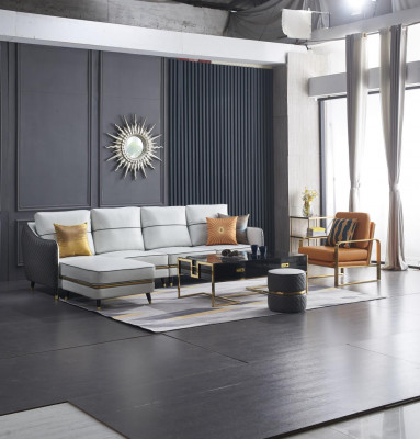 Modern sofa corner sofa L shape coffee table stool corner sofa upholstered stool