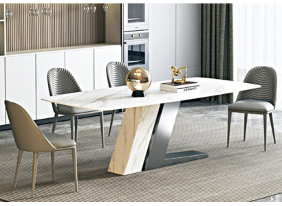 Eat Table Marble Barons Tables Living Room Italy Luxury Designer Stainless Steel New