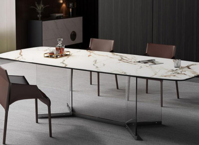 Dining room living room design luxury modern tables stainless steel legs marble imitation new
