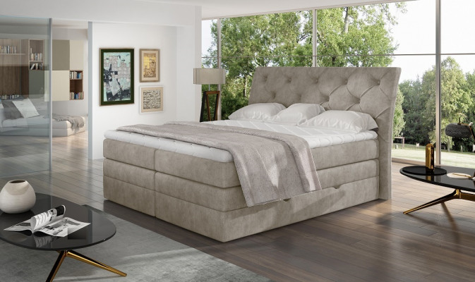 Luxury bedroom bed upholstery Chesterfield box spring luxury double hotel