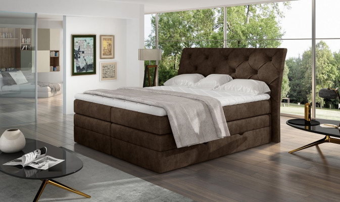 Luxury bedroom bed upholstery Chesterfield box spring luxury double hotel