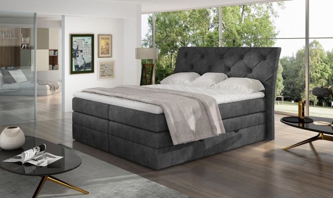 Luxury bedroom bed upholstery Chesterfield box spring luxury double hotel