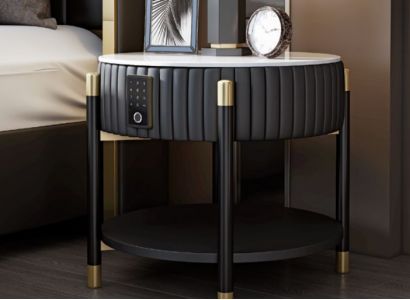 Side table, nightstand, sofa table, coffee tables, coffee table, fingerprint scan system