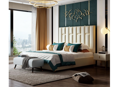 Luxury bedroom double bed 150/180x200cm metal new hotel
