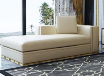 Chaise longue recliner lounge sofa Chesterfield couch sofa lounger leather
