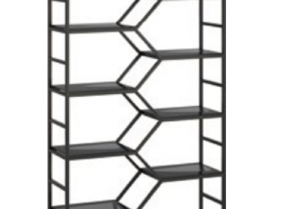 Metal Shelf Room Divider Designer Luxury Shelves Loft Style Cabinet Black