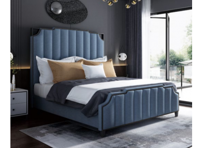 Luxury bedroom double bed 150/180x200cm leather metal new hotel
