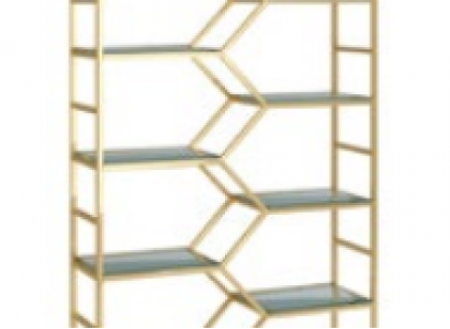 Metal shelf partition designer luxury shelves gold cabinet 3-piece set