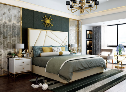 Designer double bed hotel decor luxury bedroom 180/200x200cm leather