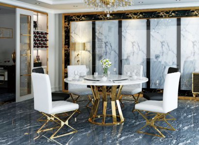 Round dining table 130cm metal round conference decor modern tables