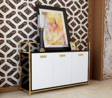 Design dresser cabinet luxury stainless steel dressers cabinet decorative shelf