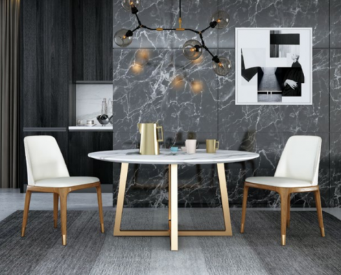Design dining table round metal round tables living room luxury gold