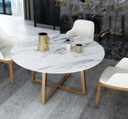 Design dining table round metal round tables living room luxury gold