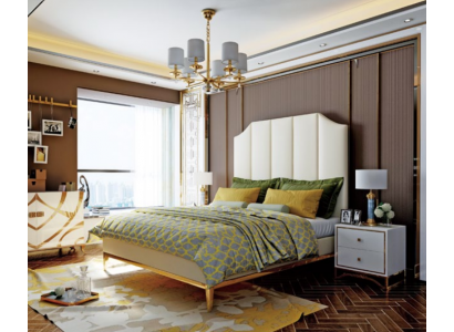 Bed Pillow Deco Design Luxury Double Hotel Beds Sleep Room Leather