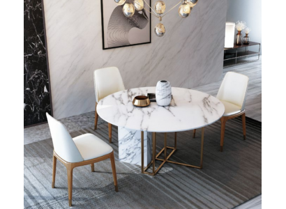 Design dining table wood with stainless steel elements decorative tables dining room furniture