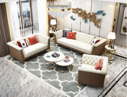 Sofa Couch Set Seat Cushion Complete Set 3+2+1 Sofas Designer