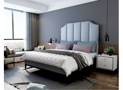 Bed Cushion Design Luxury Double Hotel Beds Sleep Room Leather 180x200cm