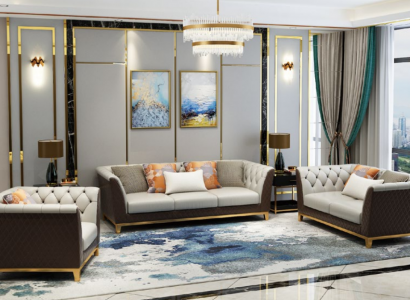 Sofa Couch Set Seating Upholstery Complete Set 3+2+1 Sofas Design Chesterfield