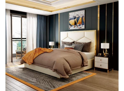 Bed decor upholstery design luxury double hotel beds sleep room leather