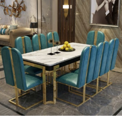 Luxury Dining Table Metal Tables Designer Furniture Conference Marble