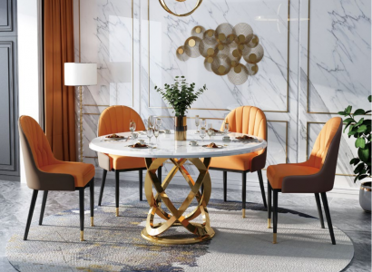 High-quality Living Room Round Tables - Round Designer Stainless Steel Table