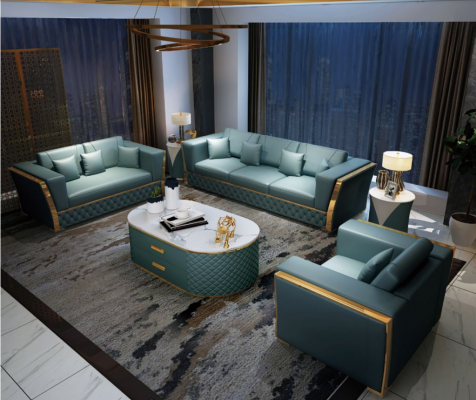 Sofa set couch suite 3+2+1 designer sofa design couch seating group 3-piece set.
