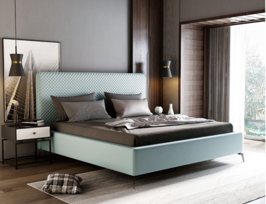 Double bed leather bed beds bed leather upholstery bedroom marriage