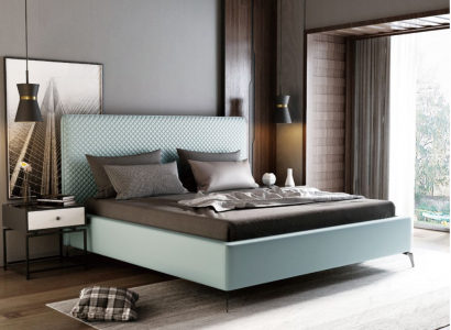 Double bed leather bed beds bed leather upholstery bedroom marriage