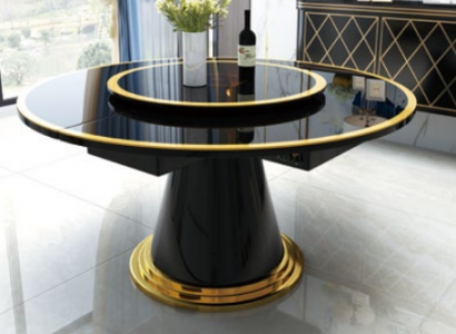 Luxury dining table round dining tables rotating living dining room decor round table
