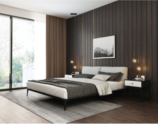 Upholstered bed beds bed hotel upholstered designer double luxury decor design
